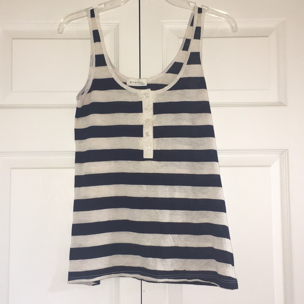 Monteau Stripe Tank Top. Small